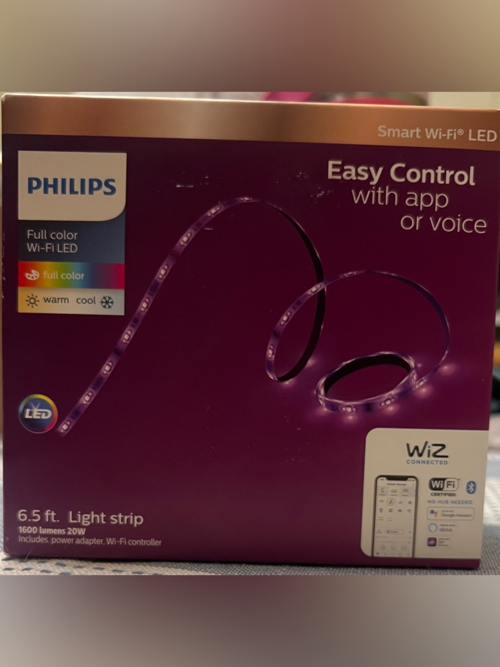Philips Smart LED Light Strip - App Controlled Color and White Accent Lighting
